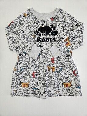 Roots Kids Beaver Print Sweatshirt Dress